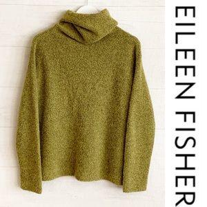 Eileen Fisher Merino Cashmere Melange Turtleneck M